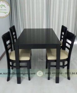 Bộ bàn ghế ăn gỗ cao su