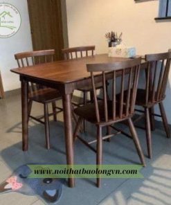 Bộ bàn ghế gỗ song tiện Bảo Long