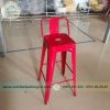 Ghế bar tolix màu đỏ