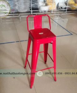 Ghế bar tolix màu đỏ