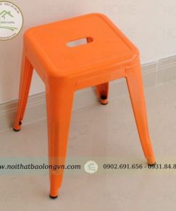 Ghế cafe tolix đôn màu cam