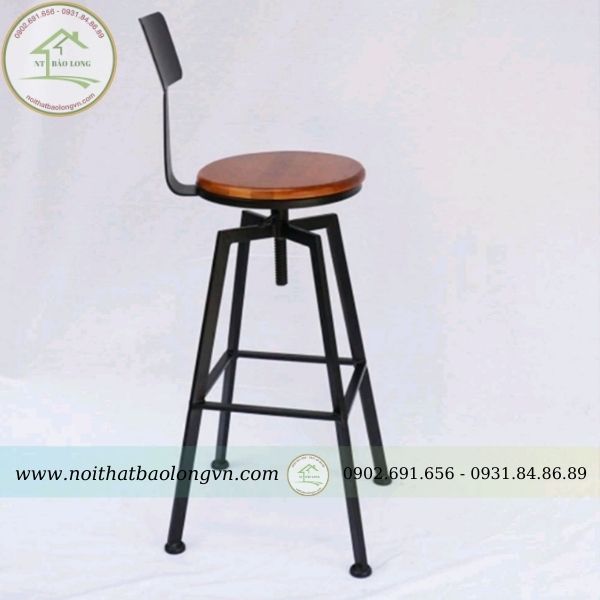 Ghế bar cafe sắt sơn tĩnh điện - Ảnh 3