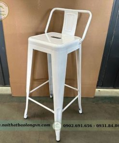 Ghế bar cafe tolix màu trắng