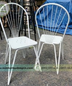 Ghế sắt cafe tolix A màu trắng