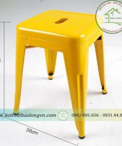 Ghế cafe tolix đôn màu vàng