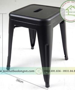 Ghế cafe tolix đôn màu đen