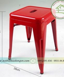 Ghế cafe tolix đôn màu đỏ