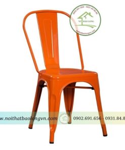 Ghế sắt cafe tolix A màu cam