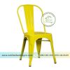 Ghế sắt cafe tolix A màu vàng