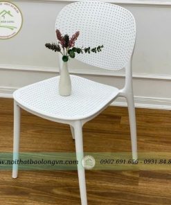 Ghế nhựa đúc Pony màu trắng