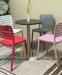 Ghế nhựa cafe nhiều màu