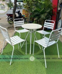 Bàn ghế cafe sắt lá