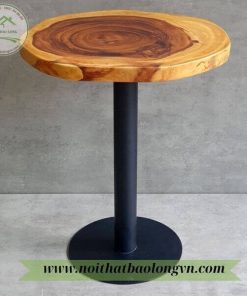 Bàn cafe gỗ me tây tròn 60cm