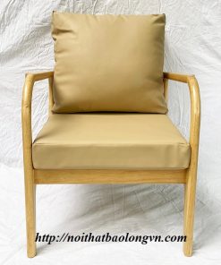 Ghế cafe sofa đơn khung gỗ nệm