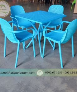 Bàn ghế cafe nhựa đúc