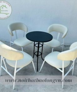Bộ bàn ghế cafe sắt nệm