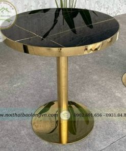 Bàn cafe chân mạ vàng nhập khẩu