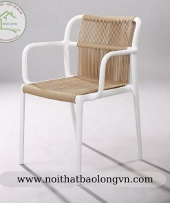 Ghế nhựa đan dây có tay