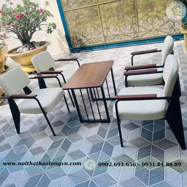Bộ sofa cafe Napa nệm simili - Ảnh 2
