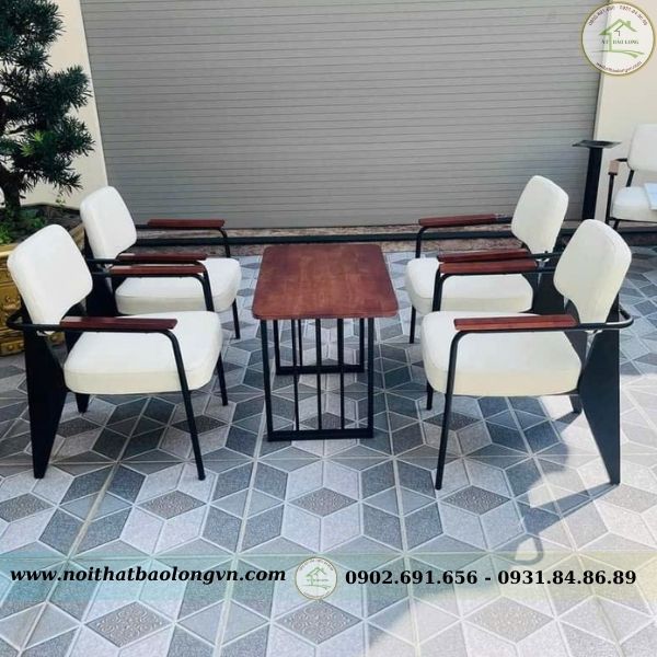 Bộ sofa cafe Napa nệm simili - Ảnh 3