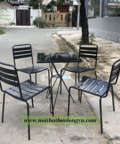 Alternative view of Bộ bàn ghế sắt lá không tay