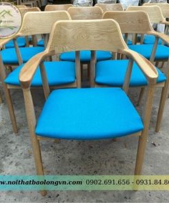 Ghế cafe Hiroshima lưng cao gỗ ash