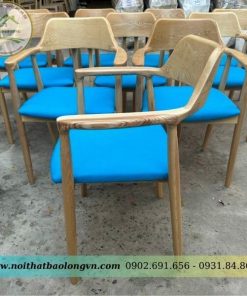 Alternative view of Ghế cafe Hiroshima lưng cao gỗ ash