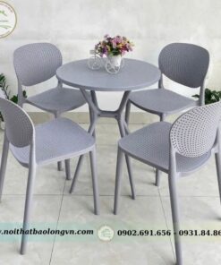 Bộ bàn ghế cafe nhựa Pony - Ảnh 5