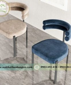 Ghế sắt decor tựa lưng cong