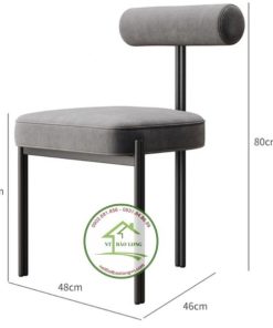 Ghế sắt decor bọc nệm vải