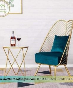 Bộ ghế sắt decor chiếc lá