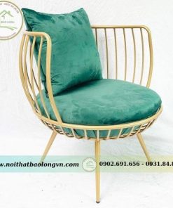 Alternative view of Ghế decor khung vàng đồng