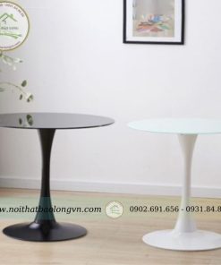 Bàn cafe Tulip tròn mặt gỗ
