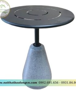 Bàn cafe tròn 60 chân sắt trụ