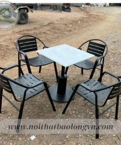 Bộ bàn ghế sắt sân vườn có tay