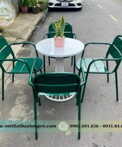 Bộ bàn ghế cafe sắt lá