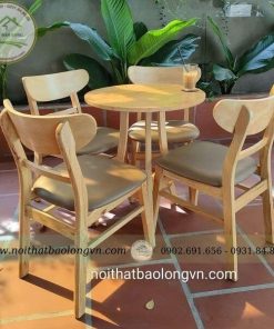 Bộ bàn ghế cafe gỗ