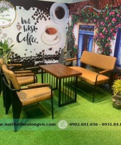 Sofa cafe khung sắt sơn tĩnh điện