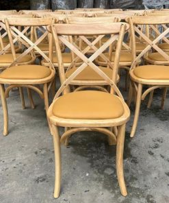 Ghế gỗ cafe Bistro bọc nệm