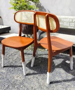 Ghế cafe gỗ Seko tựa mây