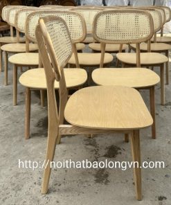 Alternative view of Ghế cafe gỗ Seko tựa mây