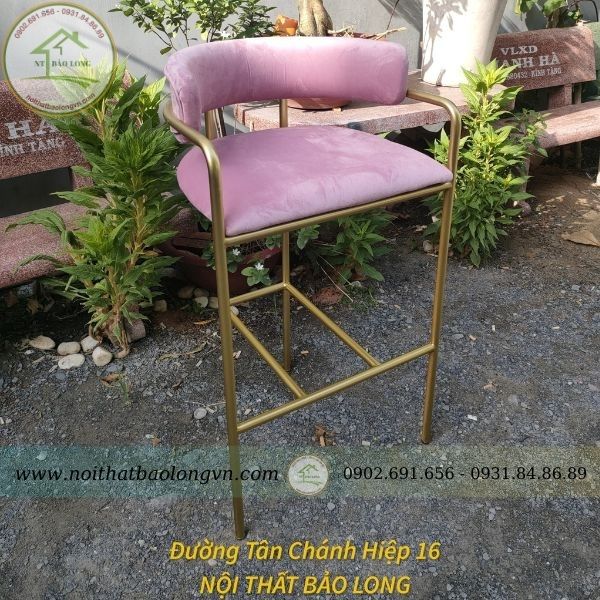 Ghế bar thiết kế chân sắt sơn tĩnh điện
