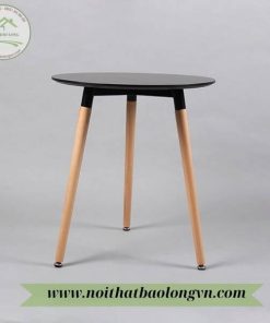 Bàn cafe nhựa Eames 3 chân gỗ