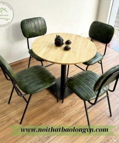 Bộ bàn ghế cafe sắt nệm