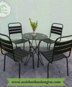 Bàn ghế cafe sắt lá