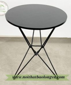 Bàn cafe chân sắt mặt gỗ