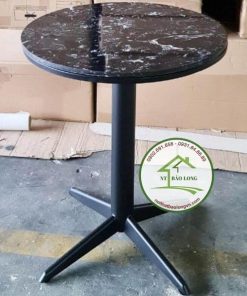 Bàn cafe tròn chân sắt mặt đá