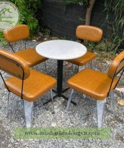 Bộ bàn ghế khung sắt nệm BL002