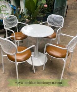Alternative view of Ghế cafe có tay khung sắt tĩnh điện