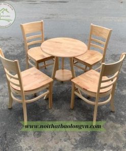 Bàn ghế cabin gỗ tự nhiên